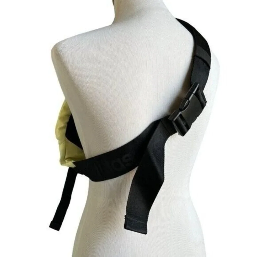 Adidas Utility Yellow And Black Crossbody Wide Strap Fannypack Sling Waistbag